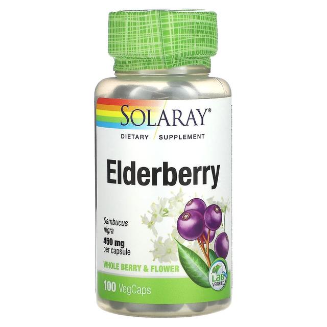 Solaray, Elderberry, 450 mg, 100 VegCaps on Productcaster.