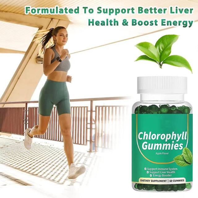 60ct Chlorophyll Gummies For Women And Men, High Absorption Chlorophyll Extract Potassium Supplement, Supports Energy, Immune, Skin And Digestion, ... on Productcaster.