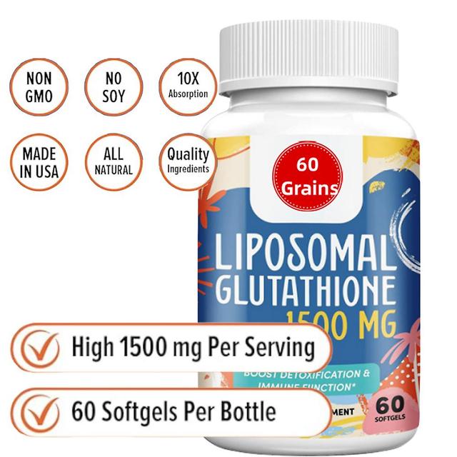 1500mg liposomal glutathion | - Glutathion tilskud med C-vitamin - Master antioxidant - Forbedret absorption - 60 tabletter 1pc on Productcaster.