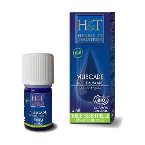 Herbes & Traditions Nutmeg Essential Oil (Nuts) (Myristica Fragrans) 5 ml of essential oil on Productcaster.