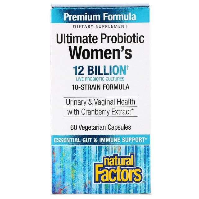 Natural Factors Naturliga faktorer, Ultima probiotiska kvinnor's, 12 miljarder CFU, 60 Vegetarisk kapsel on Productcaster.