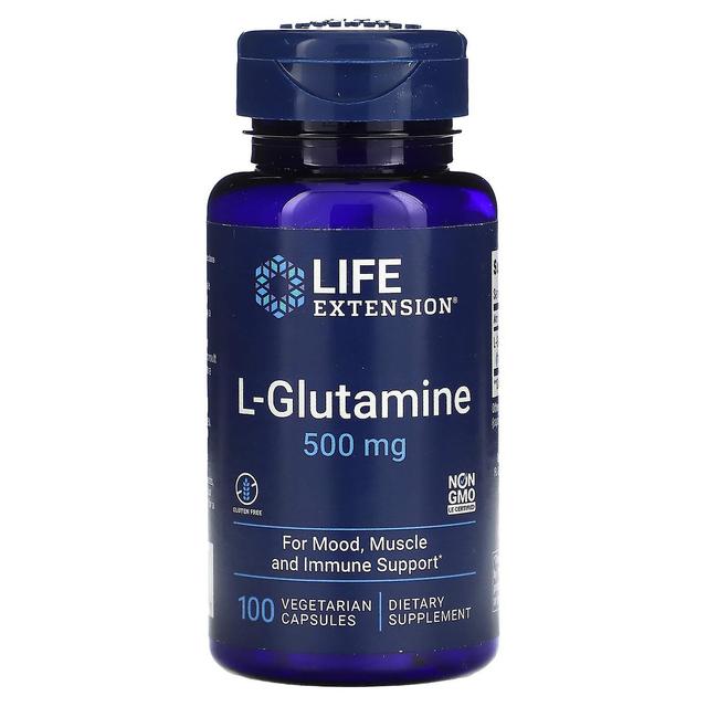 Life Extension Extensão de vida, L-glutamina, 500 mg, 100 Cápsulas Vegetarianas on Productcaster.