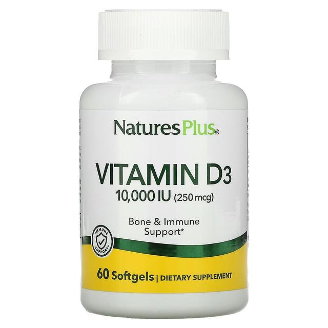 Nature's Plus NaturesPlus, Vitamin D3, 10,000 IU (250 mcg), 60 Softgels on Productcaster.