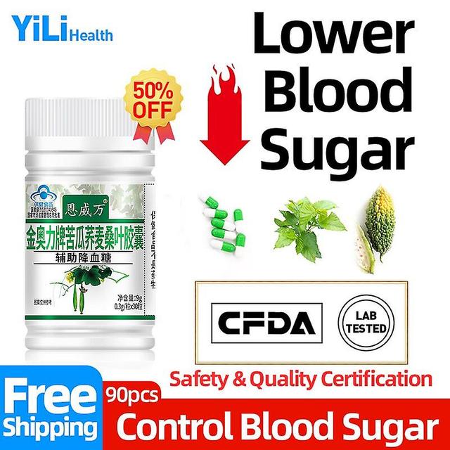 Coscelia Diabetes Treatment Capsules Diabetic Control Relief High Blood Sugar Supplement Mulberry Leaves Medicine Cfda Approve Non-gmo 2bottles 60pc on Productcaster.