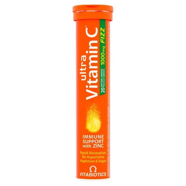 Vitabiotics Ultra Vitamin C 1000mg Fizz 20 Natural Orange Flavour Tabs on Productcaster.