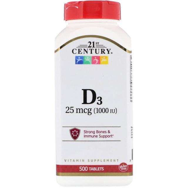 21st Century, Vitamina D3, 25 mcg (1.000 IU), 500 Compresse on Productcaster.