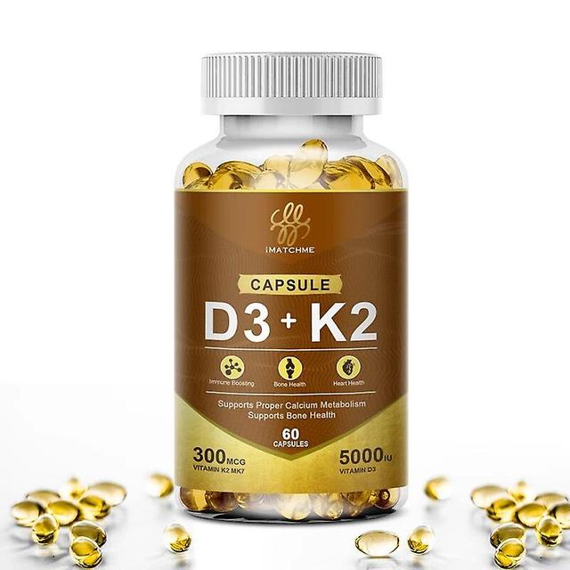 Organic Vitamin D3+K2 Capsule for Boosting Calcium Absorption Support Bone & Joint & Immunity SupportTIB TIB . 60pcs on Productcaster.