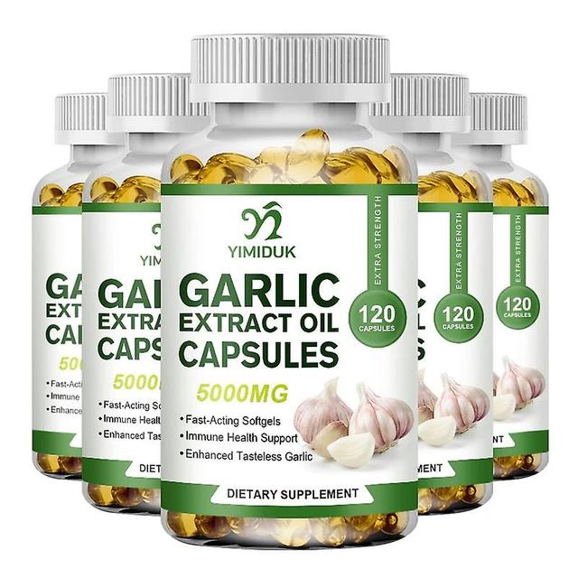 Sofirn Natural Organic Garlic Capsules for Hypertension & High Cholesterol People Immune System & Heart Health 5 Bottles 60 pcs on Productcaster.