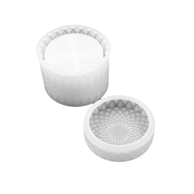 1/2/3/5 Silica Gel Multifunctional Silicone Box Mold With Lid Storage Round crystal grain 1Set on Productcaster.