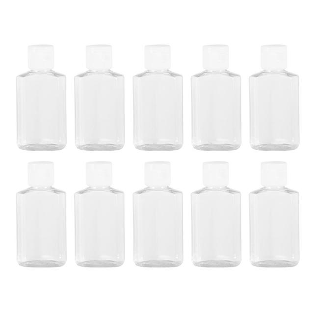 20pcs Hexagonal Clamshell Bottles Toner Subpackage Bottles Bottles Container 60ml White 9.3X4.5CM on Productcaster.