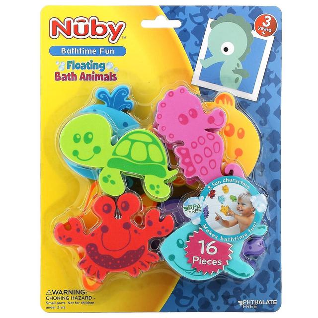 Nuby, Animais de Banho Flutuantes, 3+ Anos, 16 Peças on Productcaster.