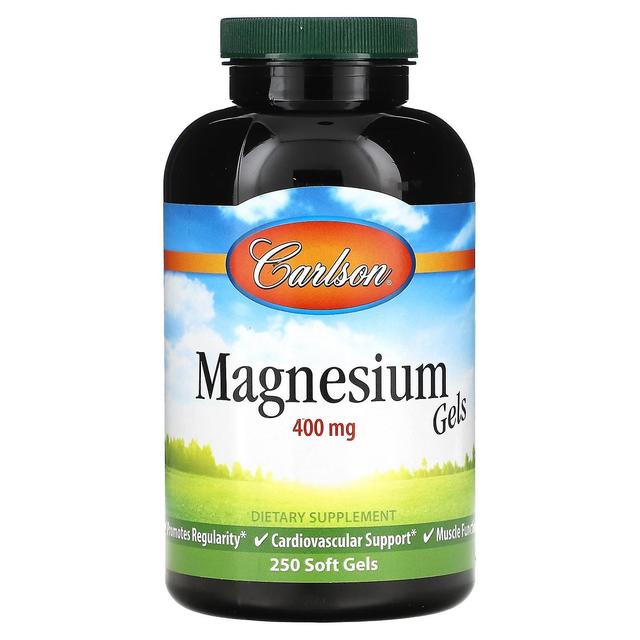 Carlson, Géis de magnésio, 400 mg, 250 géis moles on Productcaster.