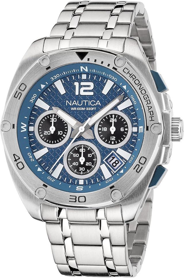 Montre Nautica Homme NAPTCS301 Argent et Bleu on Productcaster.