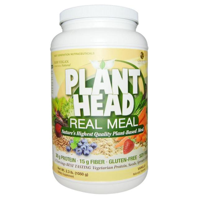 Genceutic Naturals, Plant Head, Real Meal, Vanilla, 2.3 lb (1050 g) on Productcaster.