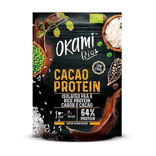 Okami Eristettyä proteiinia herneestä, riisistä, kaakaosta ja karobista 500 g jauhetta on Productcaster.