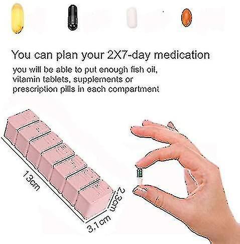 2verpakking Pill Izer, Lar 7 Pill Travel Pill B on Productcaster.