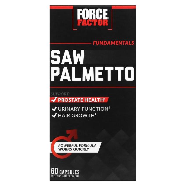 Force Factor, Podstawy, Saw Palmetto, 60 kapsułek on Productcaster.