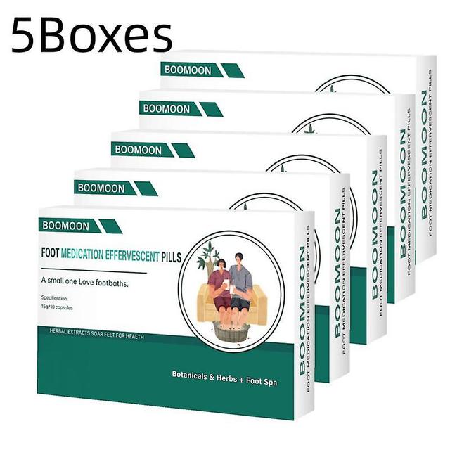 5boxes Foot Medication Effervescent Pills Essential Footbath Herbal Body Detox on Productcaster.