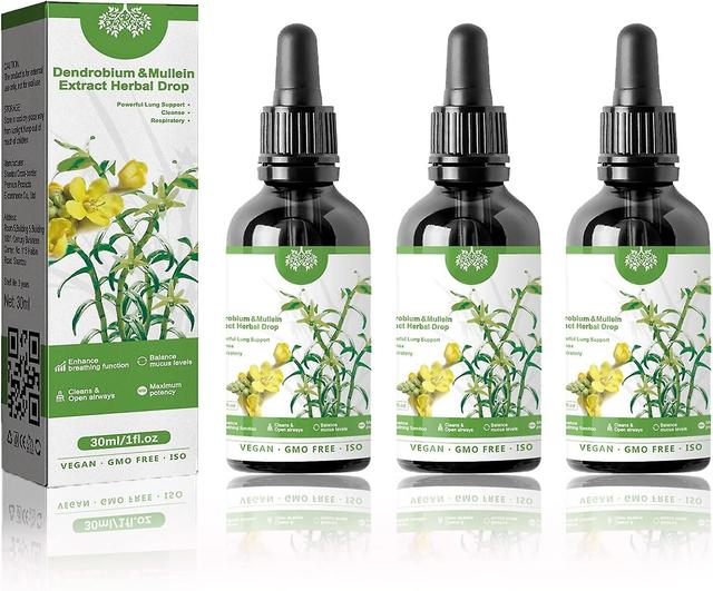 Dendrobium and Mullein Extract - Powerful Lung Support and Cleansing, Herbal Essence Drops for Lung Health (2 Count) 3PCS on Productcaster.