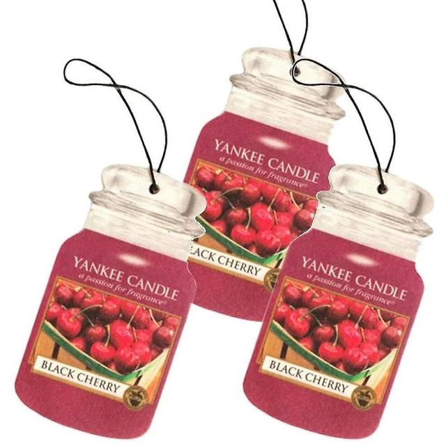 Yankee candle car jar bonus pack a set of black cherry car fragrances 3 pieces on Productcaster.