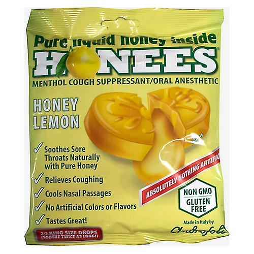 Honees Cough Drops Honey Lemon Menthol, 20 Lozenges (Pack of 6) on Productcaster.