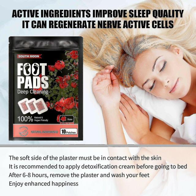 1mor 10pcs Herbal Foot Cleansing Pad Stress Detox Patches Deep Sleep Slimming Health Menthe on Productcaster.