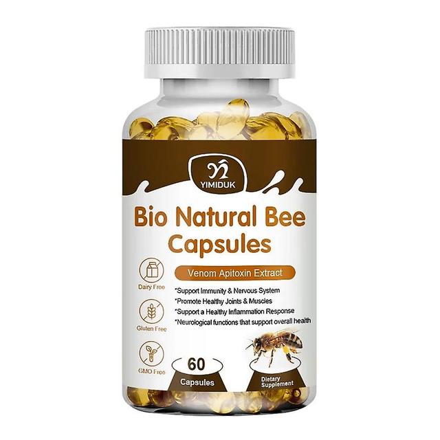 Eccpp Bio Natural Bee Capsules Support Immunity & Nervous System Promote Healthy Joints & Musdes Joint Pain Capsules Relieve Arthritis 1 Bottles 60... on Productcaster.