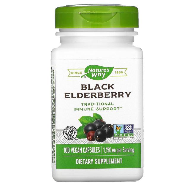 Nature's Way, Black Elderberry, 575 mg, 100 Vegan Capsules on Productcaster.