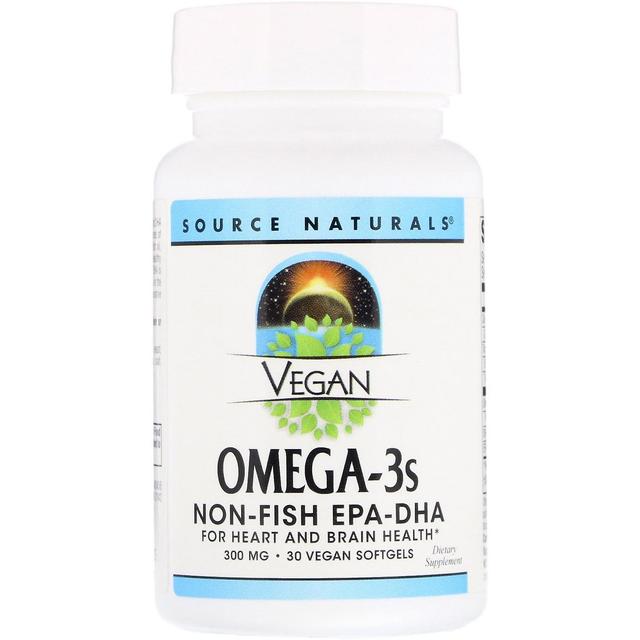 Source Naturals Quelle Naturals, Vegan Omega-3s Non-Fish EPA-DHA, 300 mg, 30 Vegan Softgels on Productcaster.