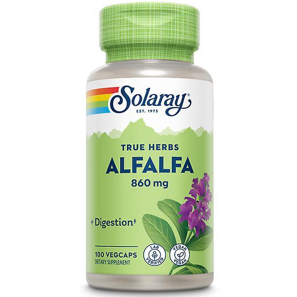 Hoja de alfalfa Solaray 860mg | superalimento rico en vitaminas con fibra y clorofila | Sangre, riñones y digestión saludables apoyan 100 vegcaps on Productcaster.