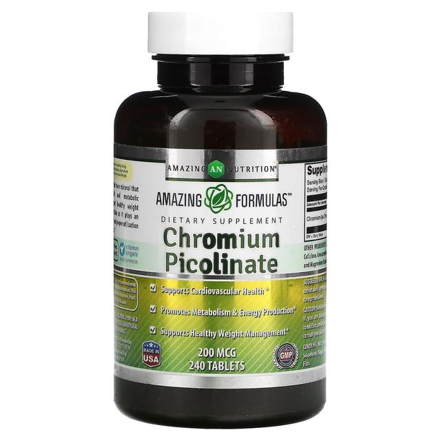 Amazing Nutrition, Chromium Picolinate, 200 mcg, 240 Tablets on Productcaster.