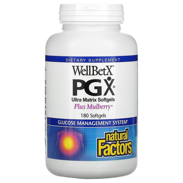 Natural Factors Fattori naturali, WellBetX PGX, più gelso, 180 Softgels on Productcaster.