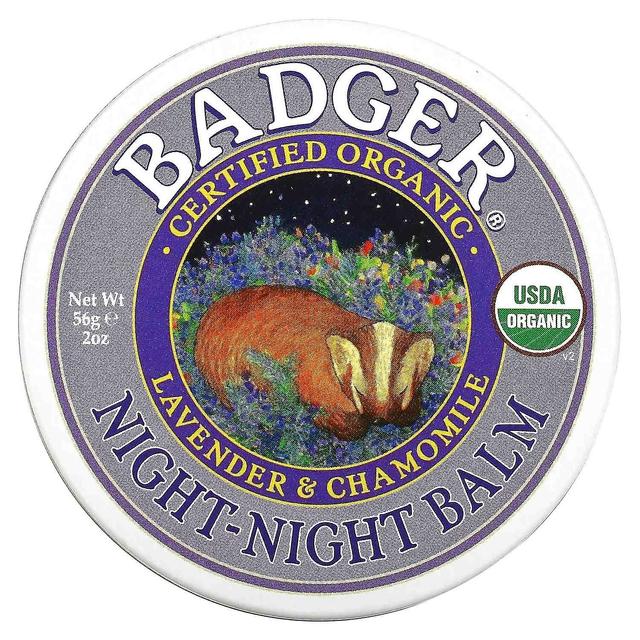 Badger Company, Ekologiskt, Natt-NattBalsam, Lavendel & Kamomill, 2 oz (56 g) on Productcaster.