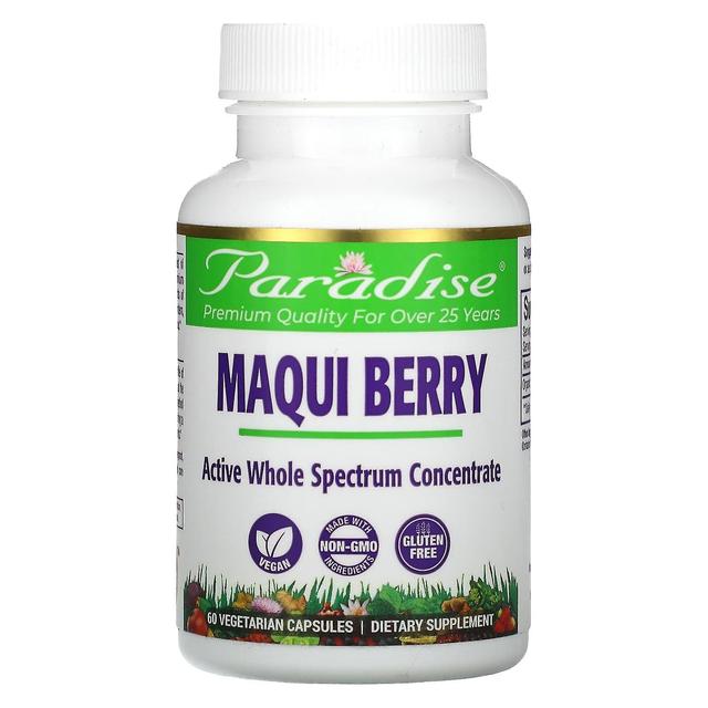 Paradise Herbs, Maqui Berry, 60 Vegetarian Capsules on Productcaster.