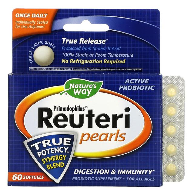 Nature's Way, Primadophilus Reuteri Pearls, 60 Softgels on Productcaster.