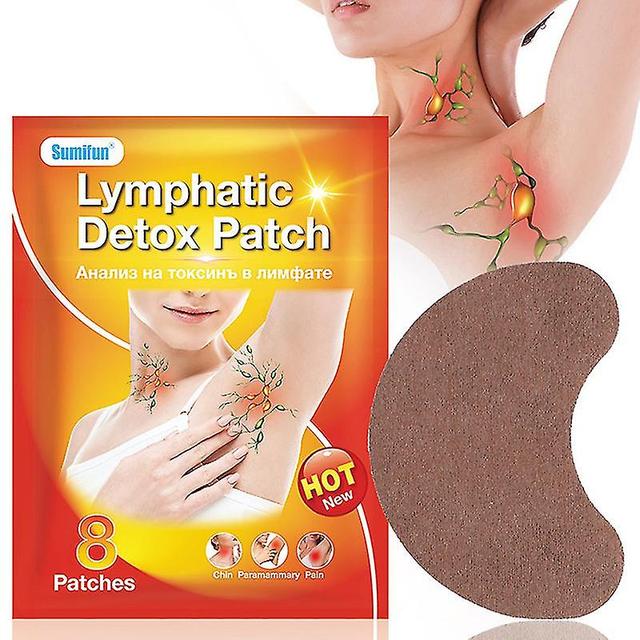 Chinese Herbal Lymphatic Detox Patches Underarm Neck Anti-swelling Plaster on Productcaster.