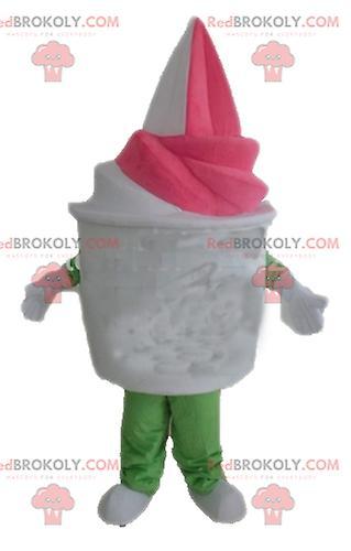 Giant vanilla-strawberry ice cream REDBROKOLY mascot L on Productcaster.