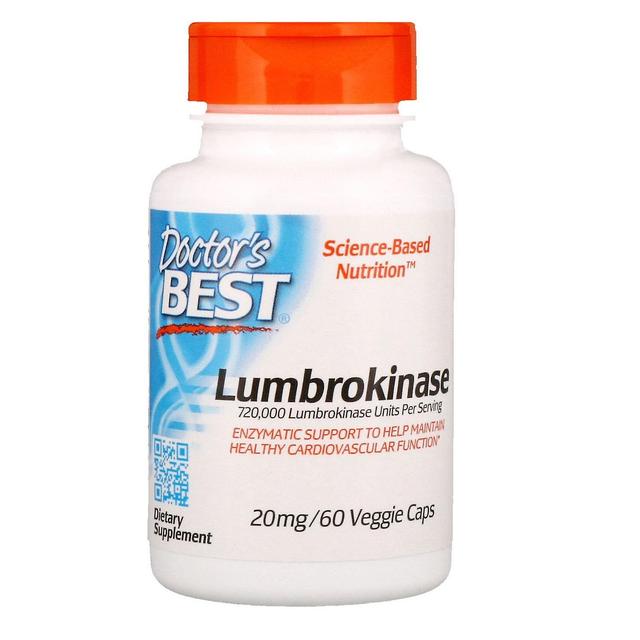 Doctor's Best Doctor's Bäst, Lumbrokinase, 20 mg, 60 Veggie Caps on Productcaster.