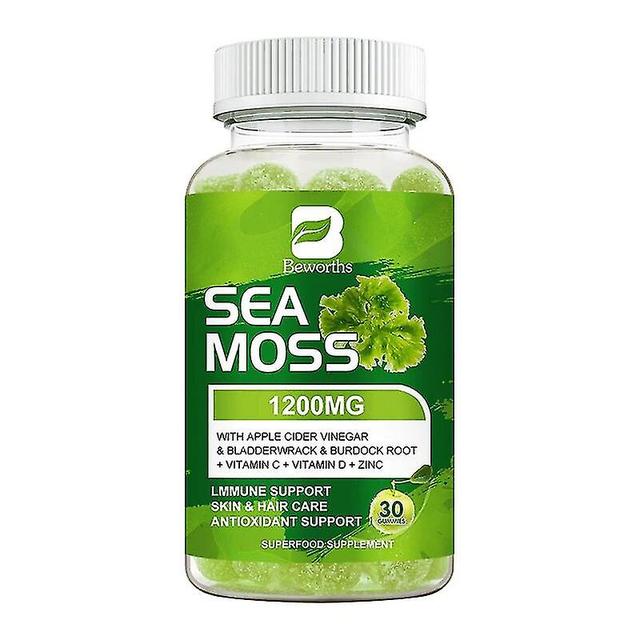 Organické gumy z morského machu Vitamíny Superfood Imunita Podpora štítnej žľazy a kĺbov Pozri doplnok machu pre dospelých a deti30ks on Productcaster.