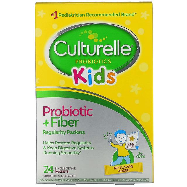 Culturelle, Kids, Probiotic + Fiber, Regularity, 1+ Years, 24 Single Serve Packets on Productcaster.