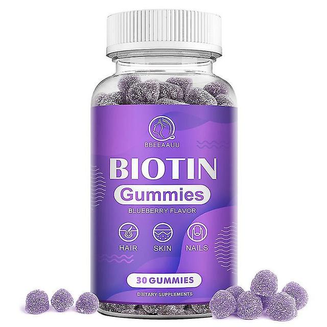 Guoguo Biotin Gummies Hair Growth Prevent Hair Loss Increase Hair Follicles Support Nail & Skin Health Beauty Care For Women 30pcs on Productcaster.