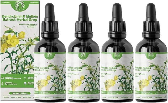 Dendrobium and Mullein Extract - Powerful Lung Support and Cleansing, Herbal Essence Drops for Lung Health (2 Count) 4PCS on Productcaster.