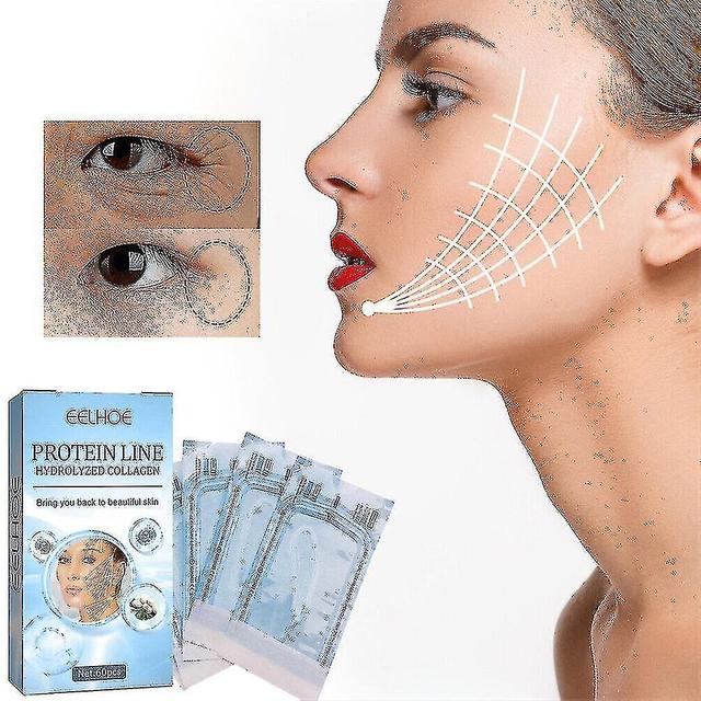 Face Filler Absorbable Collagen Protein Thread Face Lift Plump Silk Fibroin Line Hot60pcs/set on Productcaster.