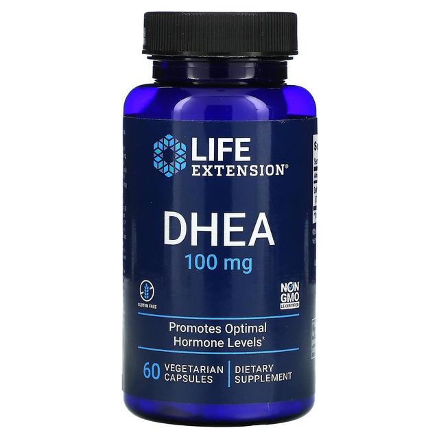 Life Extension Elämän pidentäminen, DHEA, 100 mg, 60 kasvissyöjäkapselia on Productcaster.