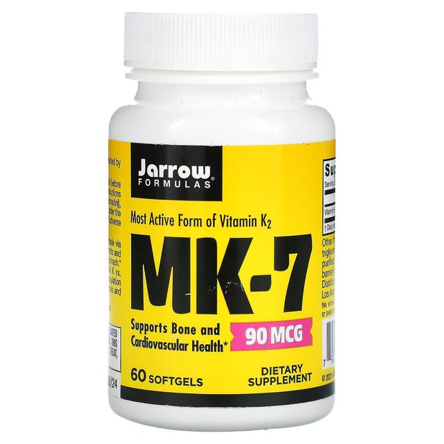 Jarrow Formulas, MK-7, 90 mcg, 60 Softgels on Productcaster.