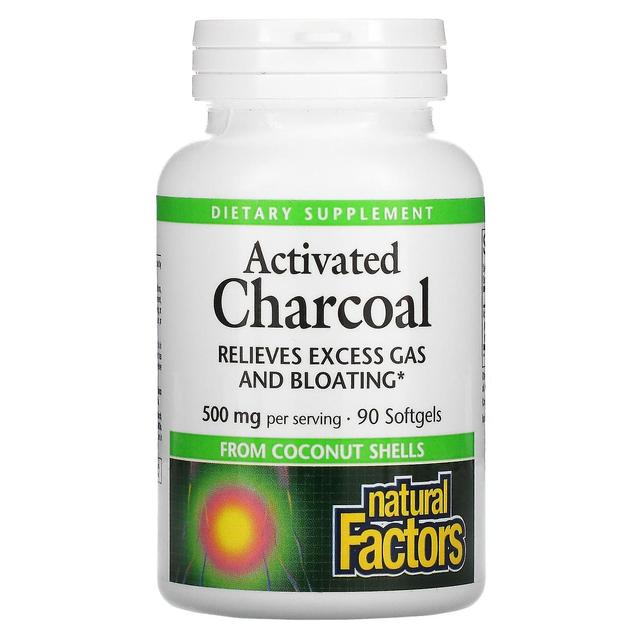 Natural Factors, Activated Charcoal, 250 mg, 90 Softgels on Productcaster.