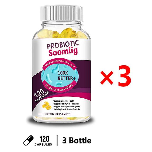 Visgaler Organic Probiotic Capsules Slimming Products Boost Immunity Stomach Care Aid Digestion 120capsule-3 bottle on Productcaster.