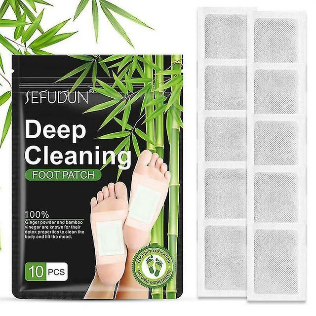 Woosien 10pcs Detox Foot Patch Wormwood Bamboo Charcoal Foot Patch on Productcaster.