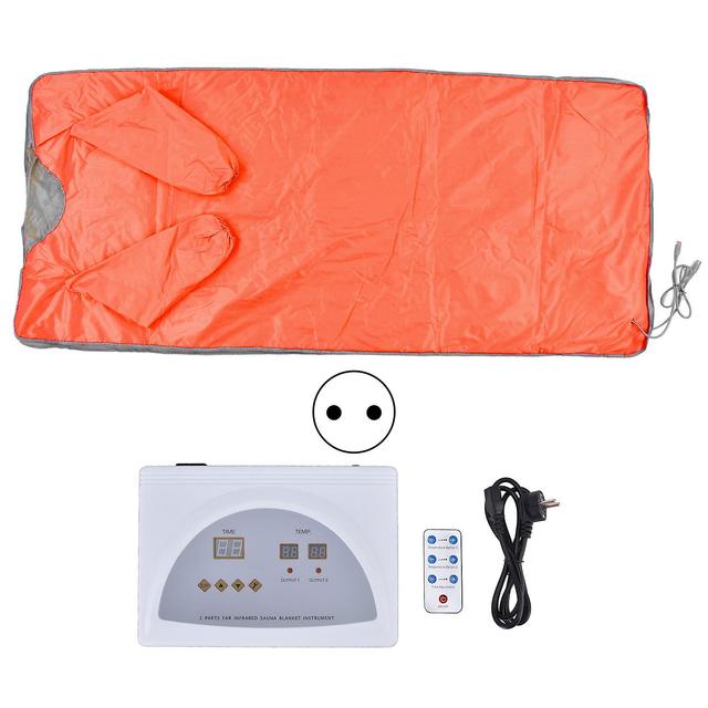 Smart Sauna Blanket 650W domáca inteligentná saunová deka Ďaleko infračervená kyselina Odstránenie potu Reach Out Orange on Productcaster.