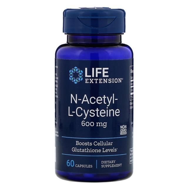 Life Extension Estensione della vita, N-Acetyl-L-Cysteine, 600 mg, 60 Capsule on Productcaster.